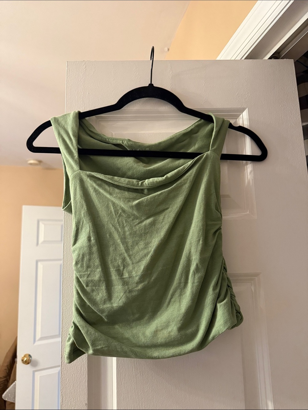 Abercrombie & Fitch Light Green Ruched Sleeveless Tank